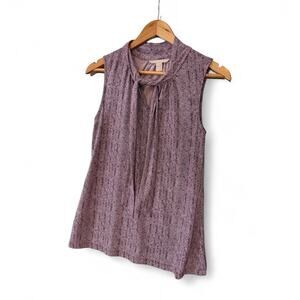 WHBM Lavender Sleeveless V Neck Blouse Small